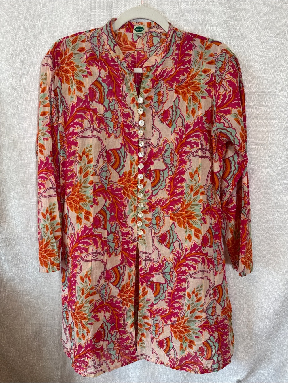Dolma Cotton‎ Lawn Floral Pink Top Med